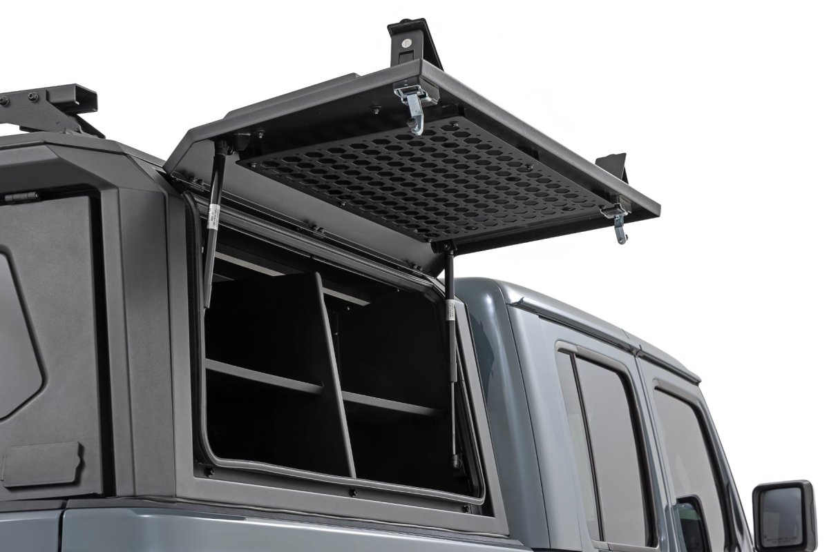 Jeep Gladiator Molle Panel Kit - Rough Country - Bed Cap Door - Black - '20-'26